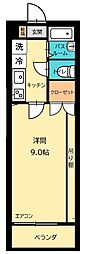 15th富山ビル 1Kの間取図画像