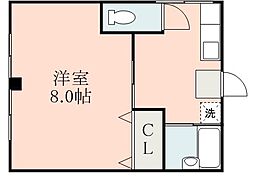 鎌田ビル 1Kの間取図画像