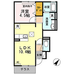 HararanCastle 1LDKの間取図画像
