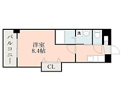 プレミアムアラタ 1Kの間取図画像