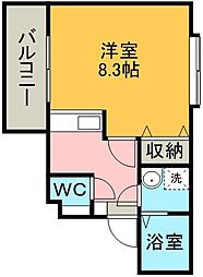 グリフィンドール 1Kの間取図画像