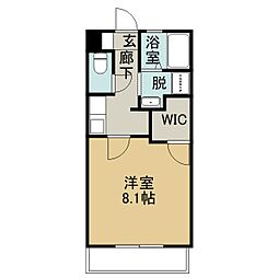 フォーシーズンウスキ 1Kの間取図画像