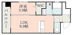 仮)クレアグレイス荒田II 1LDKの間取図画像