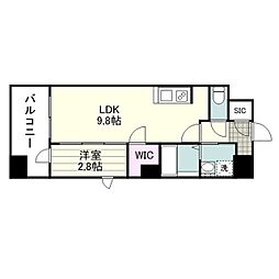 S-RESIDENCE小川町 1LDKの間取図画像