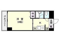 リードin平田橋 1Kの間取図画像