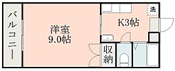 メゾン・シルク 1Kの間取図画像