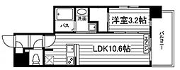 UniTwintowerEternity 1LDKの間取図画像