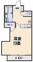 セピアコート宇宿 1Kの間取図画像