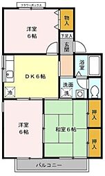 セジュールMAKI-A 3DKの間取図画像