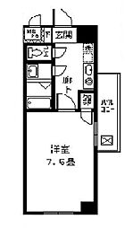 ステージルビーグラス 1Kの間取図画像