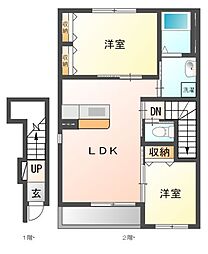 JR鹿児島本線 鹿児島駅 バス20分 中ノ町下車 徒歩5分 2階/-