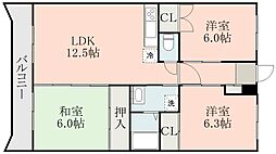 コンフォールM300 3LDKの間取図画像