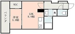 イーストテラス下荒田 1LDKの間取図画像