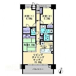 アルファステイツ紫原 3LDKの間取図画像