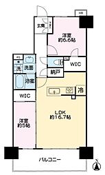 鹿児島市谷山中央1丁目マンション 2LDKの間取図画像