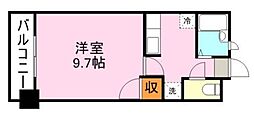 アンジェリック・リリィコート 1Kの間取図画像