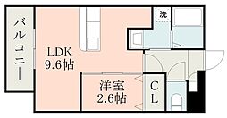 Y'sBLD.22 1LDKの間取図画像