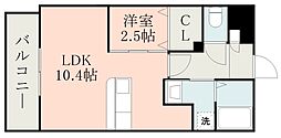 Y'sBLD.22 1LDKの間取図画像