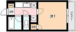 K1.BL 1Kの間取図画像