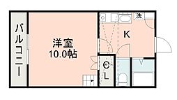 フェアリー桜ヶ丘 1Kの間取図画像