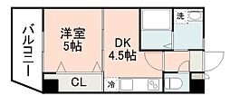 ソフィア武 1DKの間取図画像