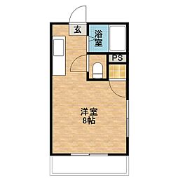 シャンポール南郡元 ワンルームの間取図画像