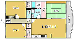 ロイヤルガーデン 3LDKの間取図画像