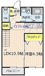 メゾネット中山 1SLDKの間取図画像