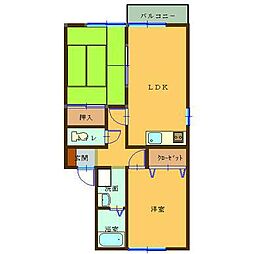 エステートM&S 2DKの間取図画像