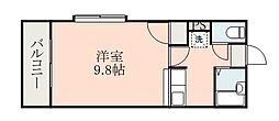 サンパティーク・シャトー 1Kの間取図画像