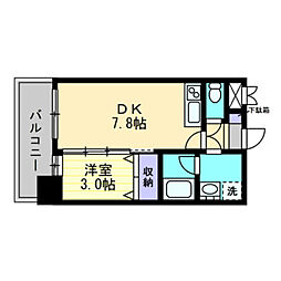 inverno 1DKの間取図画像
