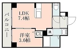 鹿児島市天保山町マンション 1LDKの間取図画像