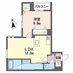 鹿児島市武1丁目マンション 1LDKの間取図画像