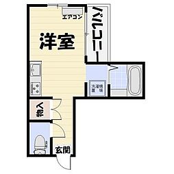 パティオス錦 ワンルームの間取図画像