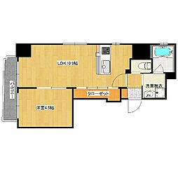 サンリブ鴨池 1LDKの間取図画像