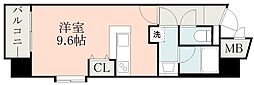 サムティ東谷山 ワンルームの間取図画像