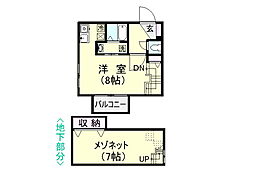 リーベンパレス中郡 ワンルームの間取図画像