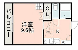 フェアリー桜ヶ丘 1Kの間取図画像