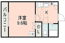 フェアリー桜ヶ丘 1Kの間取図画像
