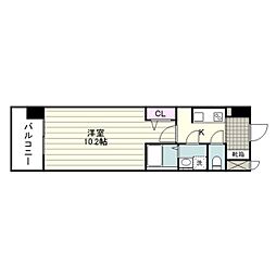 S-RESIDENCESHINMACHIagog 1Kの間取図画像