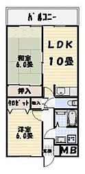 コンフォートS 2LDKの間取図画像