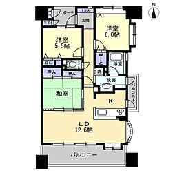 ジェネラス中央町 3LDKの間取図画像