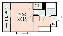 ST9 1Kの間取図画像