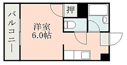トミーズマンション ワンルームの間取図画像