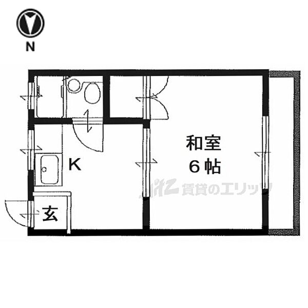 多田ハイツ 23｜大阪府枚方市養父丘１丁目(賃貸アパート1K・2階・20.00㎡)の写真 その2