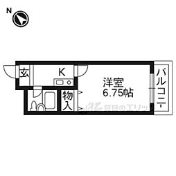 レオパレス牧野第一 1Kの間取図画像