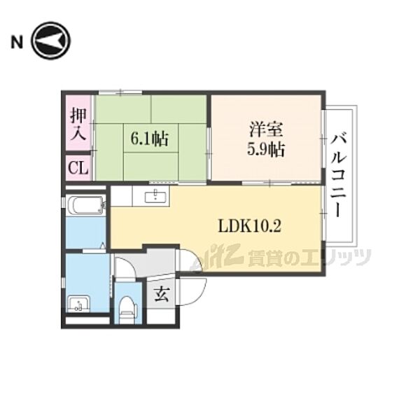 奈良県大和郡山市矢田山町(賃貸アパート2LDK・2階・50.00㎡)の写真 その2