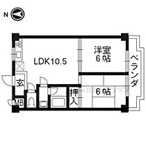 第2ミハマハイツ 204 ｜ 大阪府枚方市牧野本町１丁目（賃貸マンション2LDK・2階・45.50㎡） その2