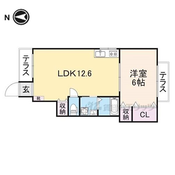 大阪府枚方市宮之阪3丁目(賃貸アパート1LDK・1階・43.47㎡)の写真 その2