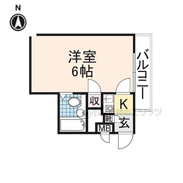 奈良県生駒市辻町(賃貸マンション1K・3階・17.12㎡)の写真 その2